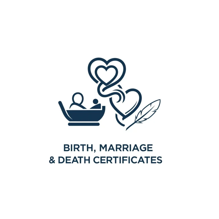 Birth, Marriage & Death Certificates