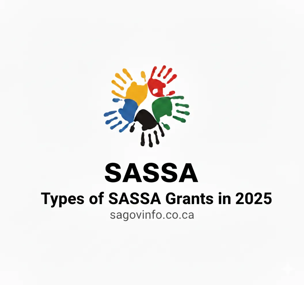 A stylized illustration of a family in South Africa, symbolizing the support provided by SASSA grants.