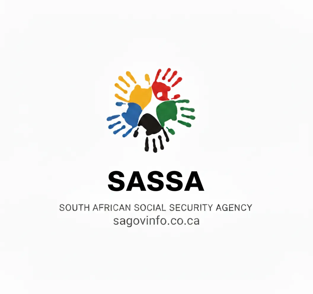 A stylized illustration of a family in South Africa, symbolizing the support provided by SASSA grants.