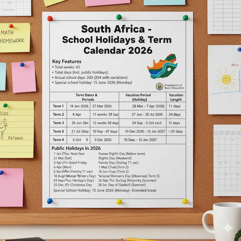 2026 School Calendar South Africa