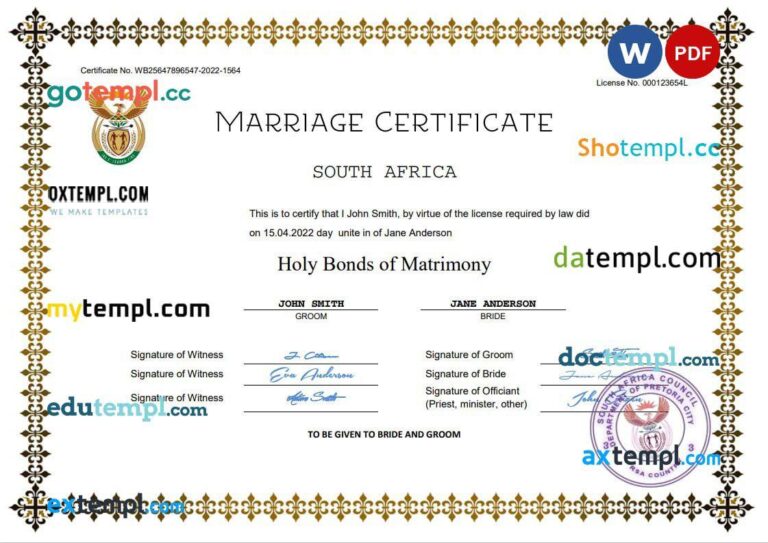 Marriage Certificates