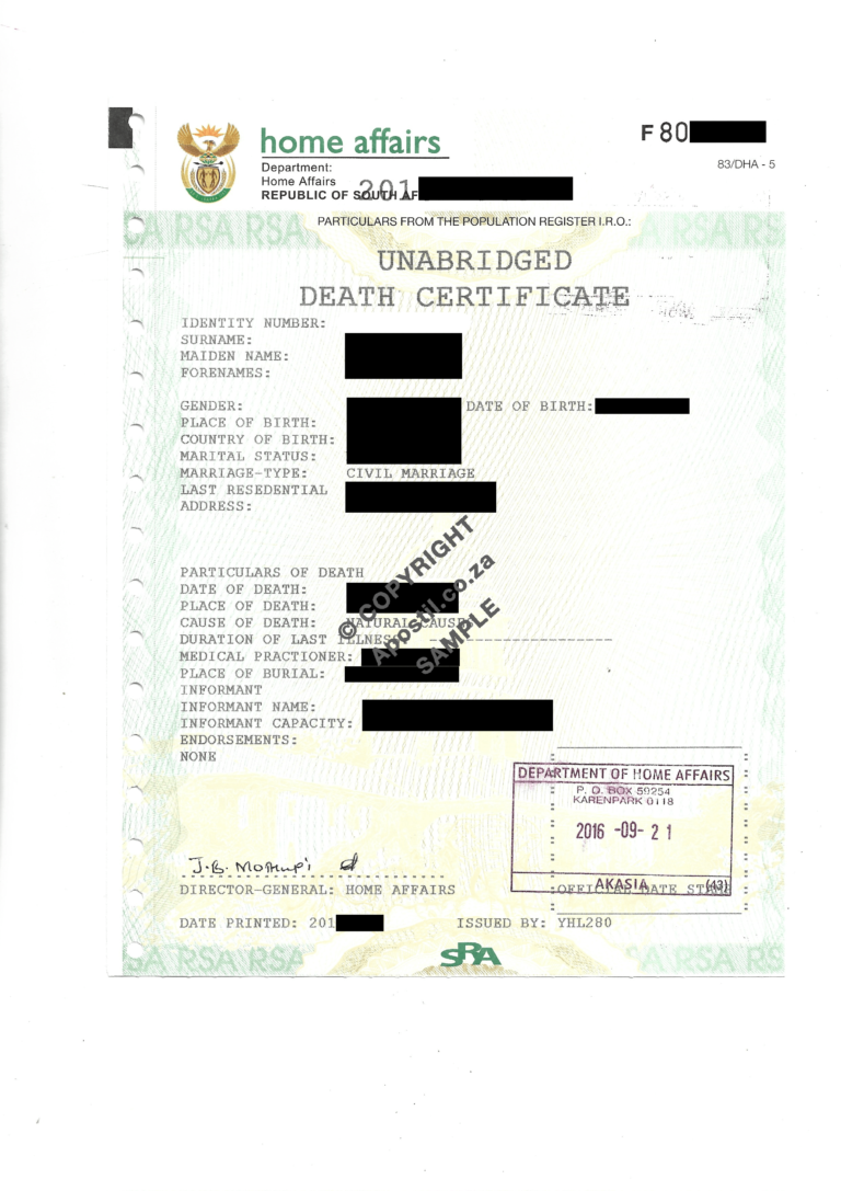 Death Certificates