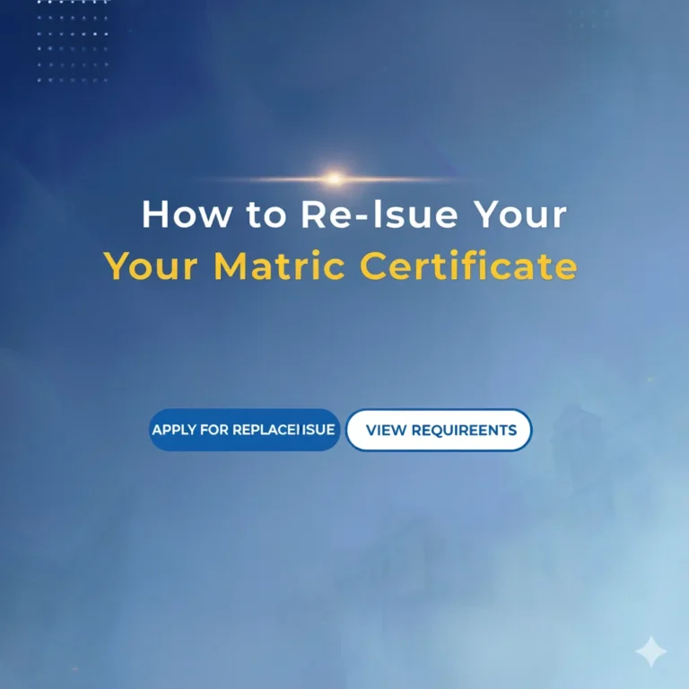 How to Re-Issue Your Matric Certificate