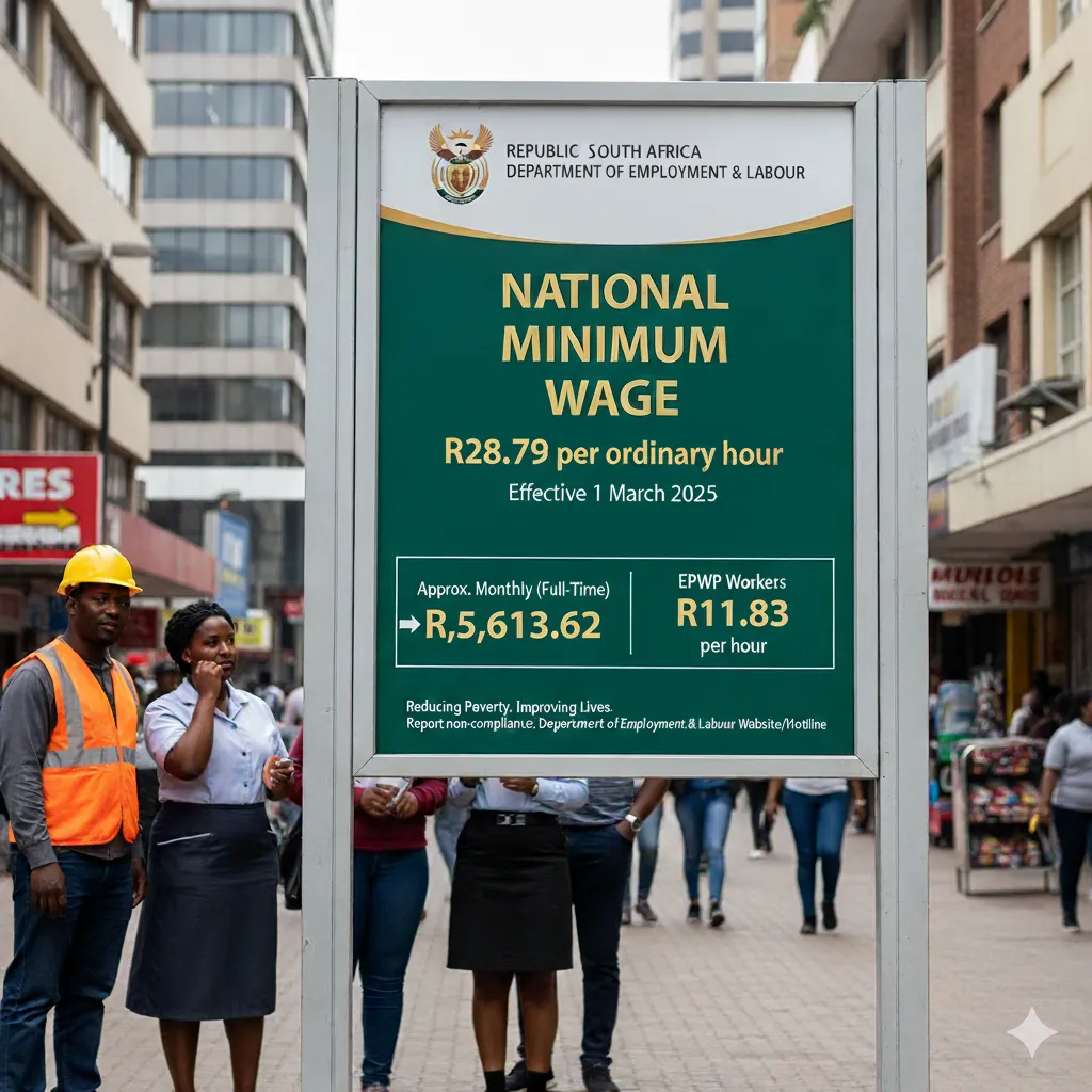 National Minimum Wage South Africa 2025
