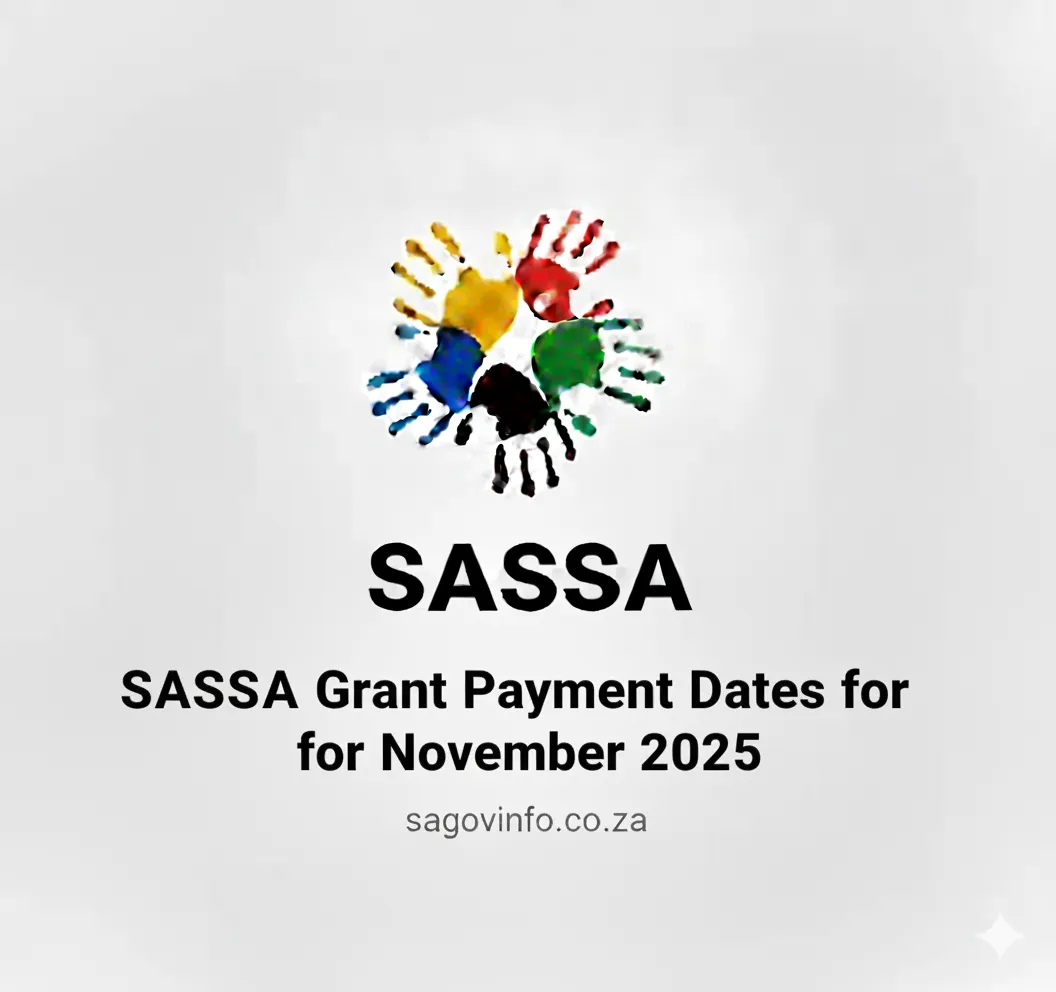 The dates for SASSA grant payments highlighted for November 2025.