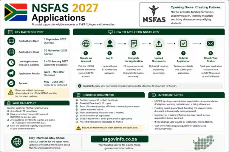 NSFAS 2027 Applications
