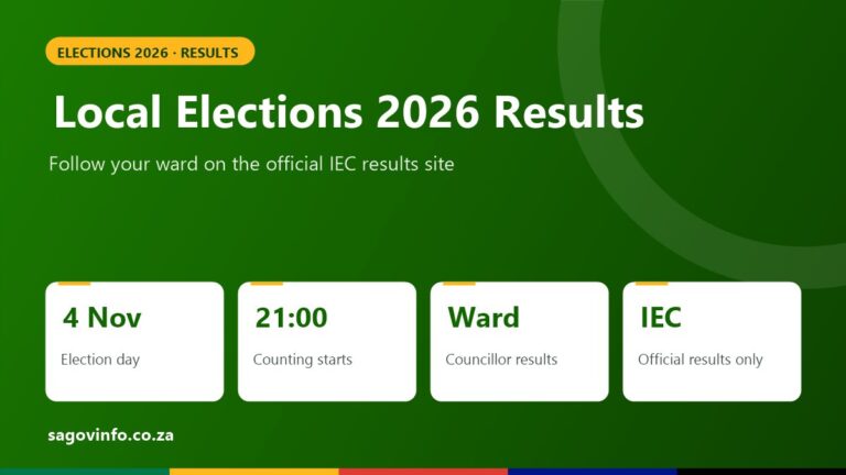 Local Government Elections 2026 Results: When and How to Check Them Local government elections 2026 results: election day 4 November, counting starts at 21:00, check ward results on the official IEC results website