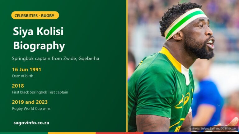 Siya Kolisi Biography: Age, Childhood in Zwide, Springbok Captain and Two World Cups Siya Kolisi biography: born 16 June 1991, first black Springbok Test captain in 2018, Rugby World Cup winner in 2019 and 2023