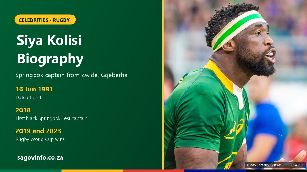 Siya Kolisi Biography: Age, Childhood in Zwide, Springbok Captain and Two World Cups Siya Kolisi biography: born 16 June 1991, first black Springbok Test captain in 2018, Rugby World Cup winner in 2019 and 2023